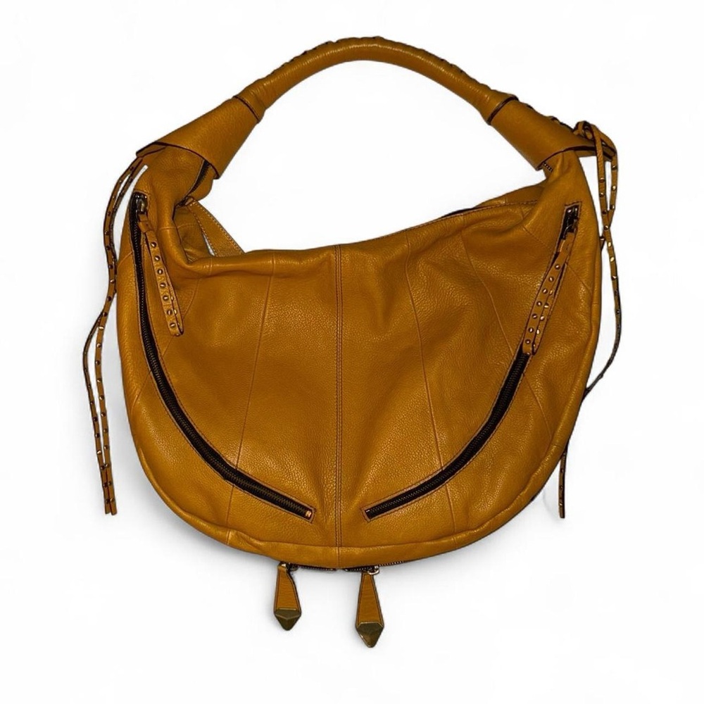 Amazing banana brown leather Y2K orYany oversized bobo bag